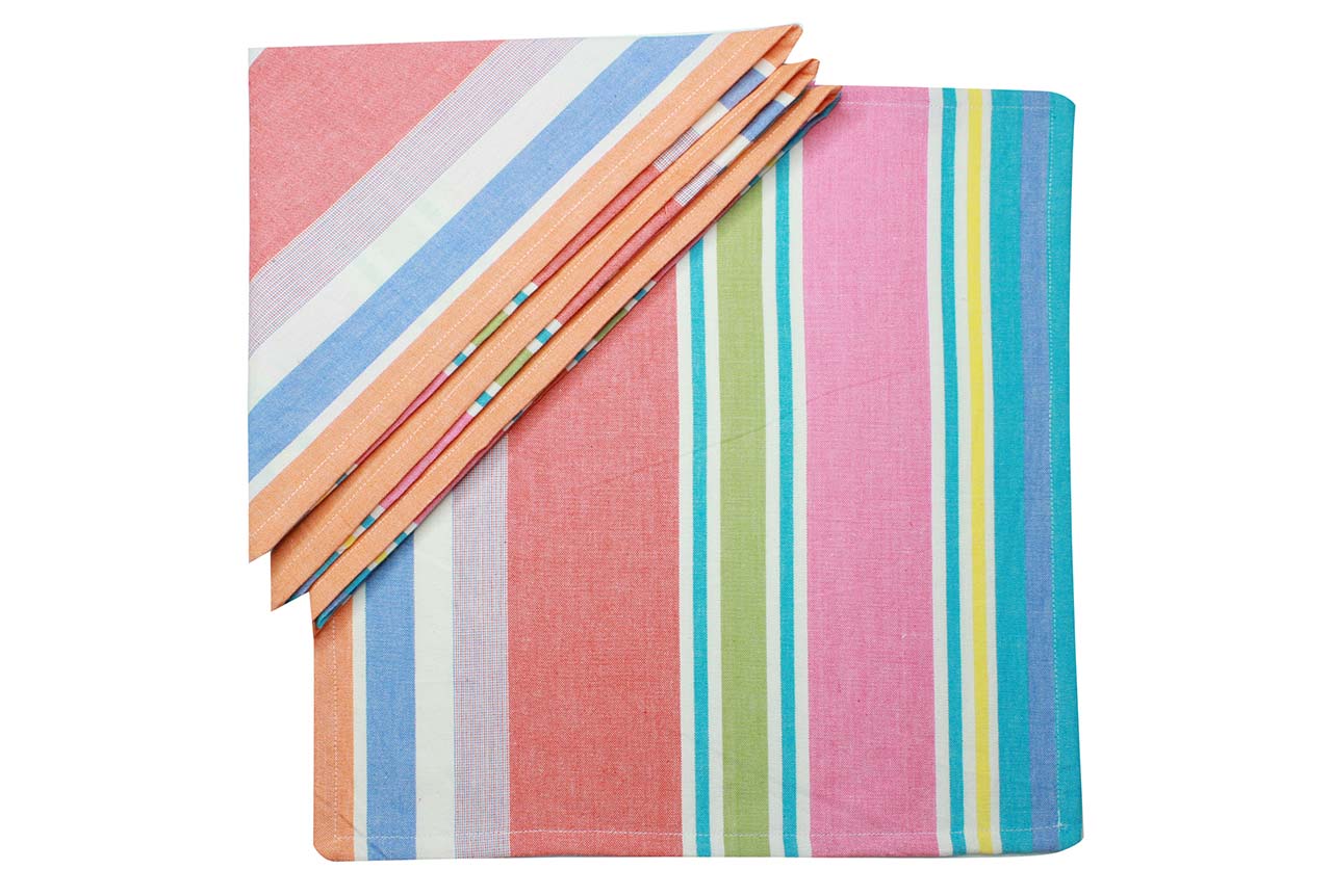 Vertico Multicolour Napkin (16*16 Inches) Set of 4 Pc